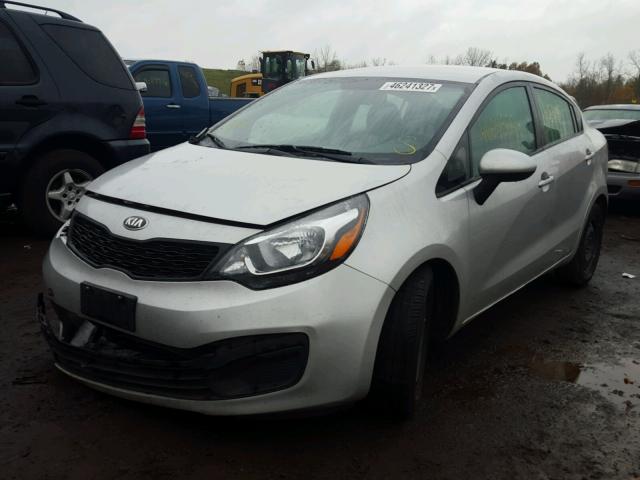 KNADM4A31D6269548 - 2013 KIA RIO LX SILVER photo 2