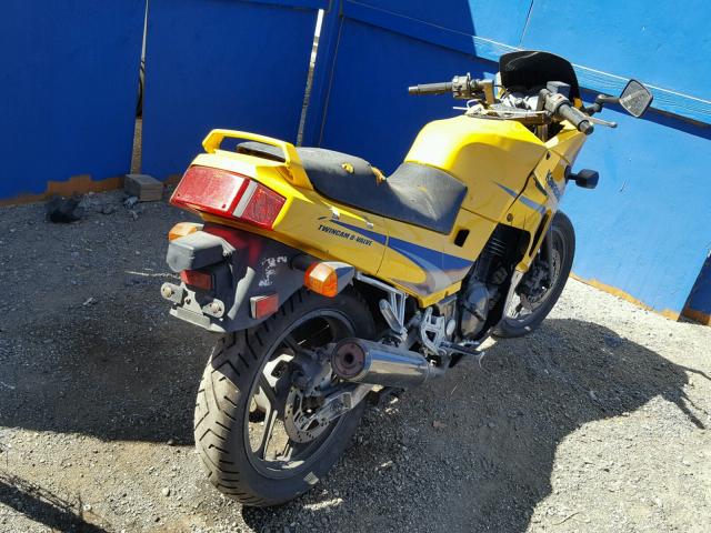 JKAEXMF193A096695 - 2003 KAWASAKI EX250 F YELLOW photo 4