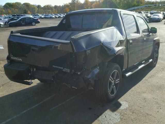 5FPYK1F78CB004009 - 2012 HONDA RIDGELINE BLACK photo 4