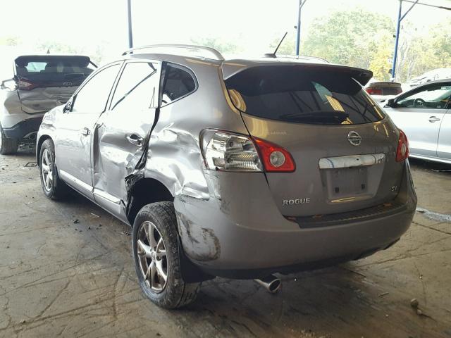 JN8AS5MT8BW574141 - 2011 NISSAN ROGUE S CHARCOAL photo 3