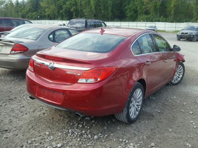 2G4GS5EV7D9183902 - 2013 BUICK REGAL PREM RED photo 4