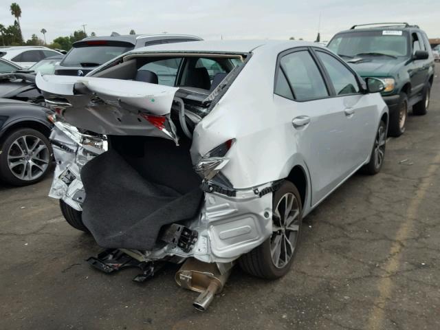 5YFBURHE8HP675212 - 2017 TOYOTA COROLLA L SILVER photo 4