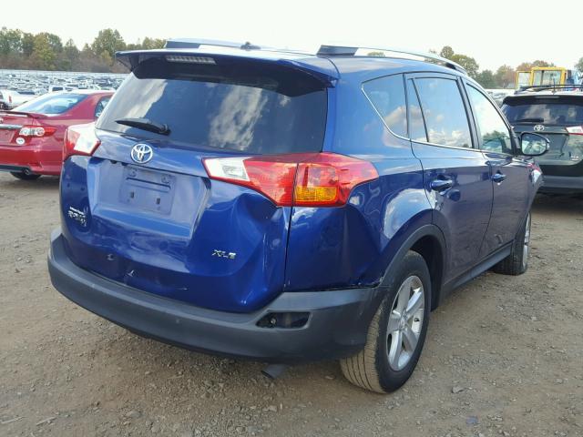 2T3WFREV7EW076481 - 2014 TOYOTA RAV4 BLUE photo 4