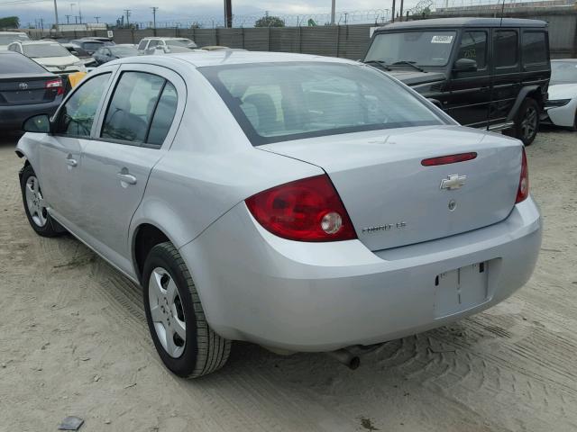 1G1AK55F277105495 - 2007 CHEVROLET COBALT LS SILVER photo 3