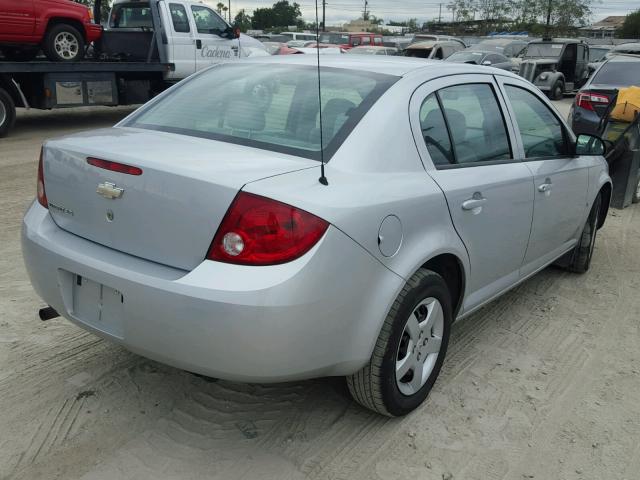 1G1AK55F277105495 - 2007 CHEVROLET COBALT LS SILVER photo 4