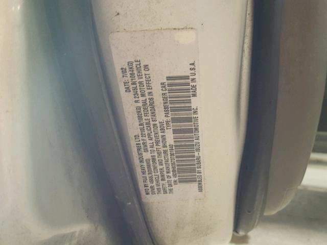 4S3BH635737301940 - 2003 SUBARU LEGACY L SILVER photo 10