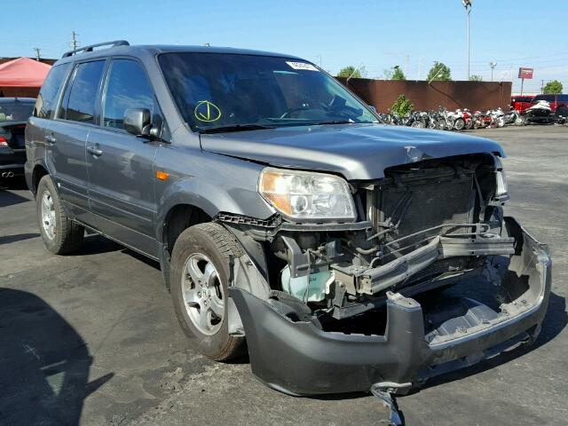 5FNYF28657B016907 - 2007 HONDA PILOT EXL GRAY photo 1