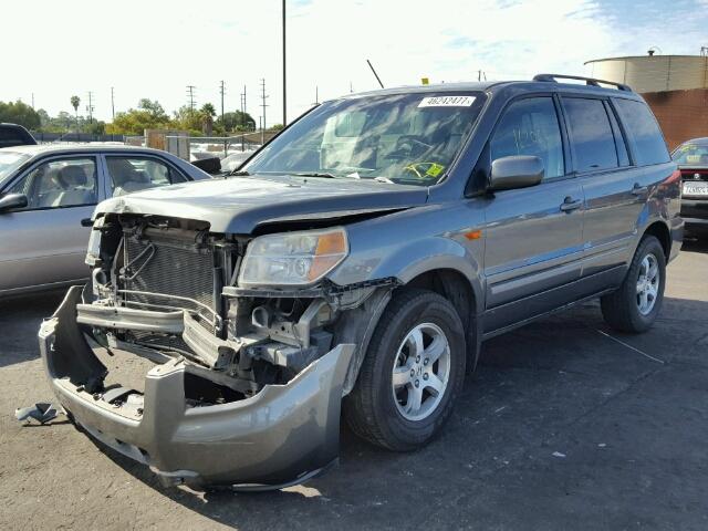 5FNYF28657B016907 - 2007 HONDA PILOT EXL GRAY photo 2