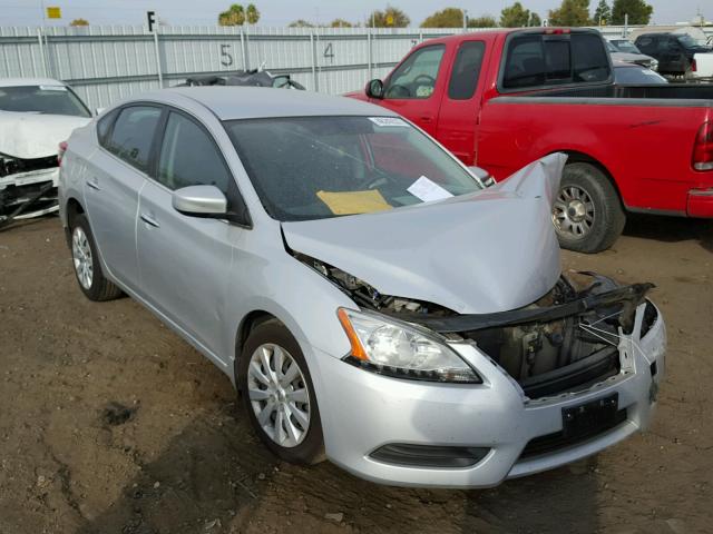 3N1AB7AP0DL794741 - 2013 NISSAN SENTRA S SILVER photo 1