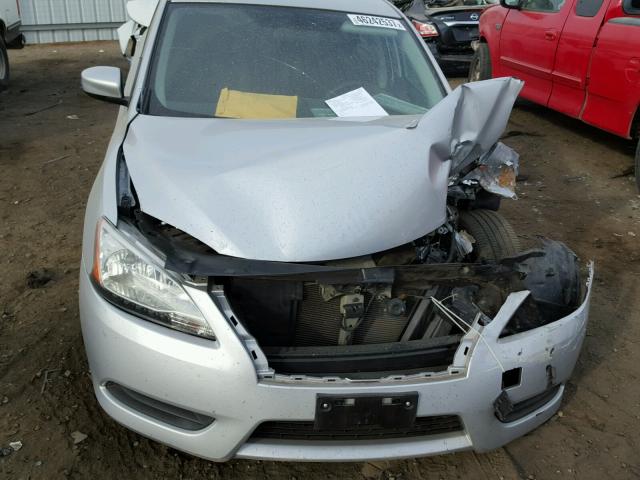 3N1AB7AP0DL794741 - 2013 NISSAN SENTRA S SILVER photo 9