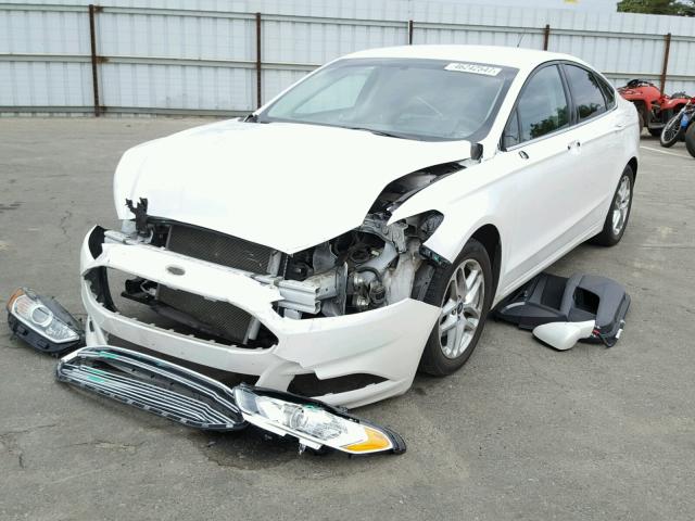 3FA6P0H73ER247811 - 2014 FORD FUSION SE WHITE photo 2