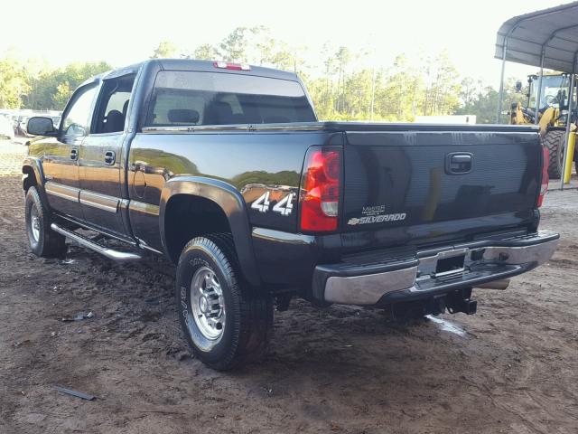 1GCHK23U96F202350 - 2006 CHEVROLET SILVERADO BLACK photo 3