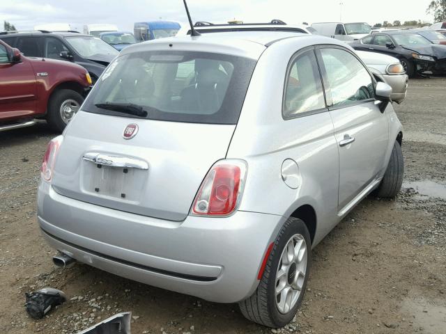 3C3CFFAR7ET209617 - 2014 FIAT 500 POP SILVER photo 4