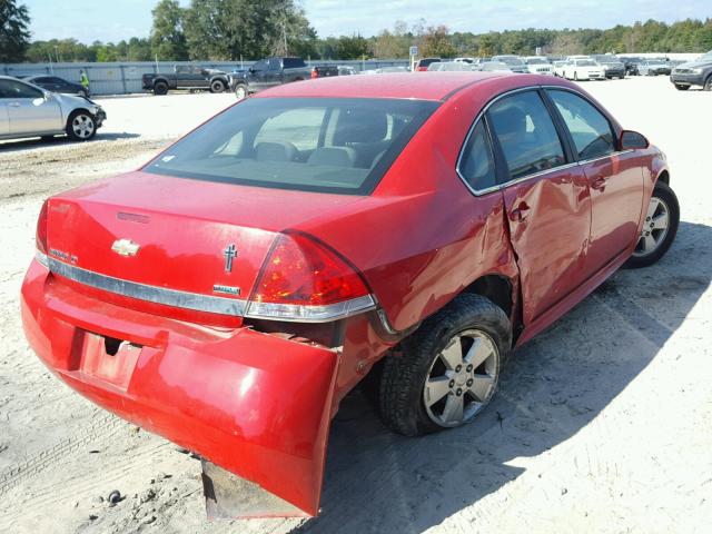 2G1WB5EK4A1155371 - 2010 CHEVROLET IMPALA LT RED photo 4