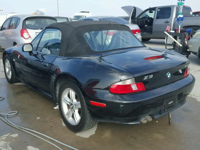 4USCH934XYLF86660 - 2000 BMW Z3 2.3 BLACK photo 3