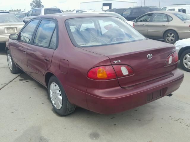 1NXBR18E3WZ083117 - 1998 TOYOTA COROLLA VE MAROON photo 3