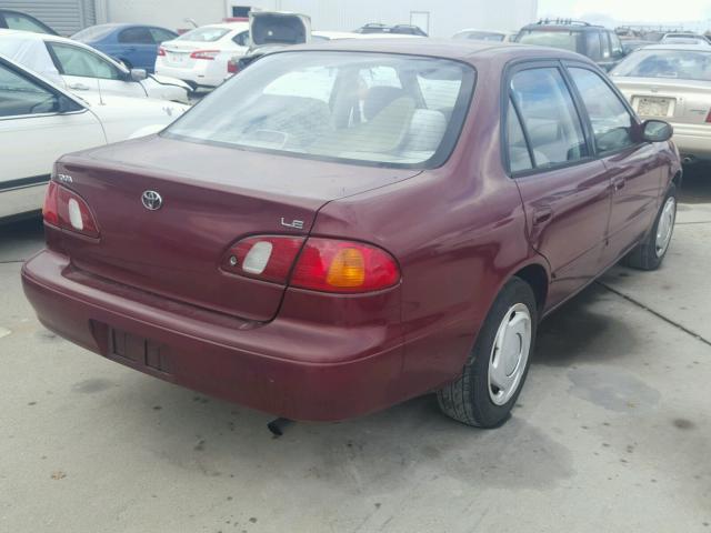 1NXBR18E3WZ083117 - 1998 TOYOTA COROLLA VE MAROON photo 4