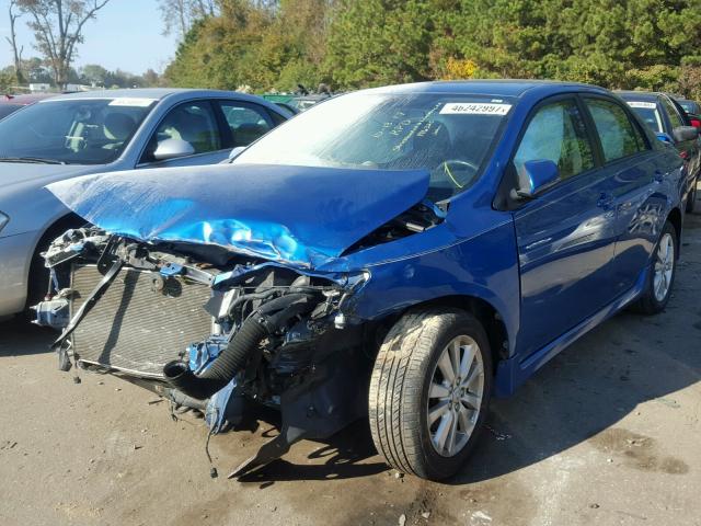 2T1BU4EE8AC527977 - 2010 TOYOTA COROLLA BA BLUE photo 2