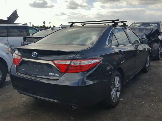 4T1BD1FK9FU164548 - 2015 TOYOTA CAMRY HYBR BLACK photo 4