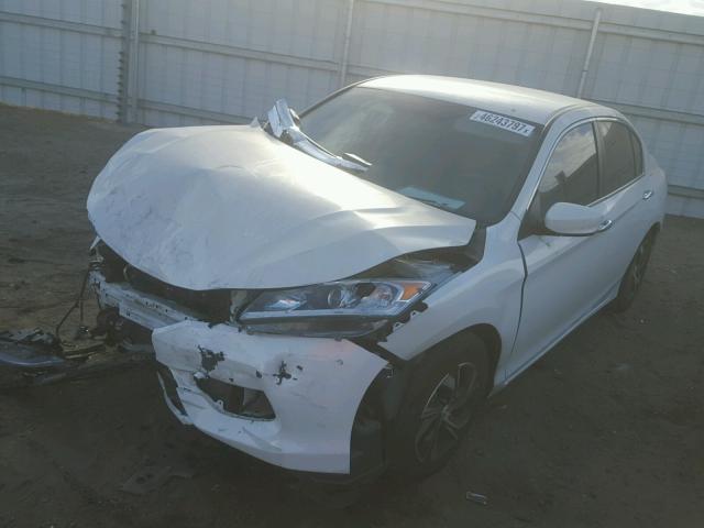 1HGCR2F36HA080993 - 2017 HONDA ACCORD LX WHITE photo 2