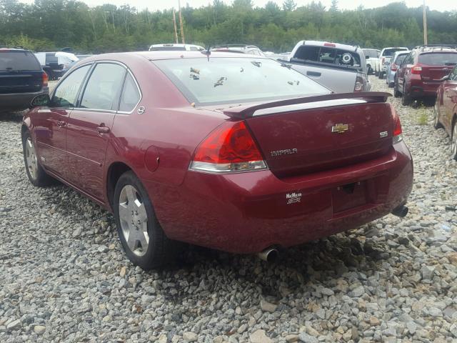 2G1WD58C069320792 - 2006 CHEVROLET IMPALA SUP BURGUNDY photo 3