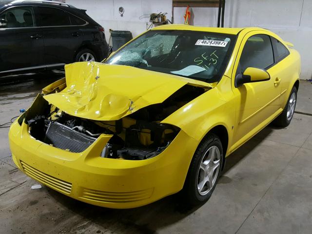 1G1AL18F287122641 - 2008 CHEVROLET COBALT LT YELLOW photo 2