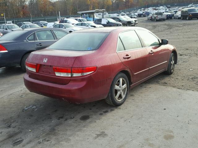 1HGCM56693A090503 - 2003 HONDA ACCORD EX RED photo 4