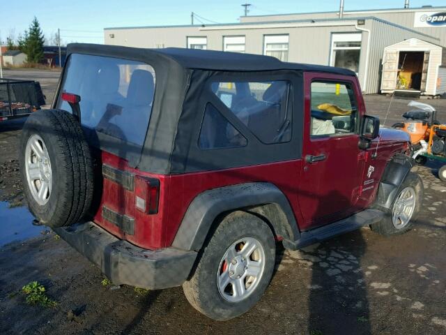 1J4AA2D18BL573062 - 2011 JEEP WRANGLER S RED photo 4