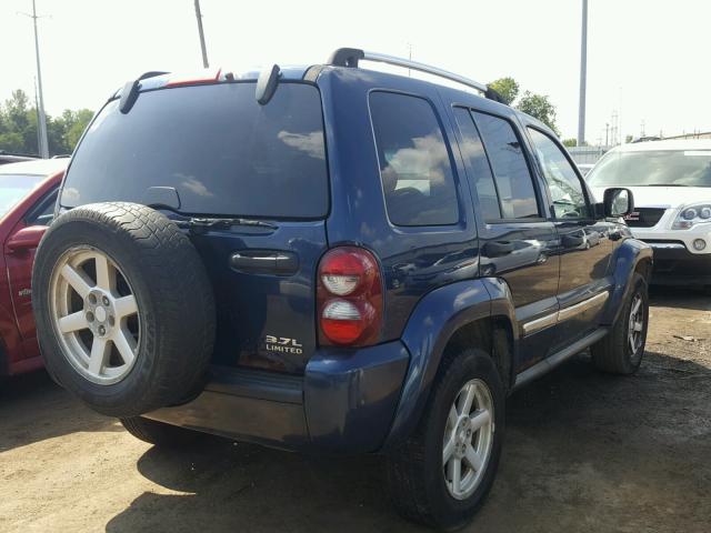 1J4GL58K85W572442 - 2005 JEEP LIBERTY LI BLUE photo 4