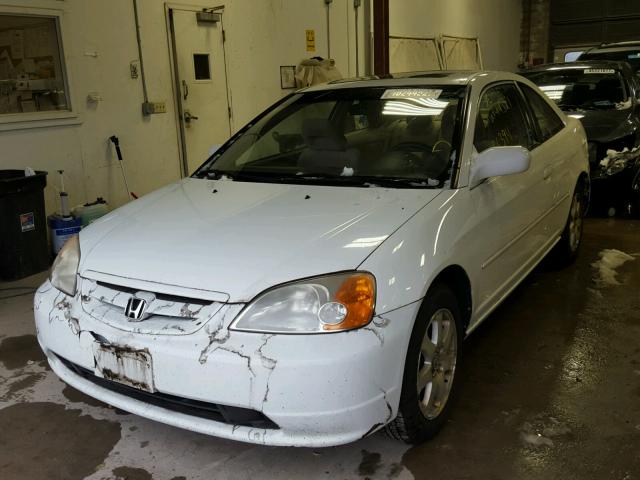1HGEM22953L030486 - 2003 HONDA CIVIC EX WHITE photo 2