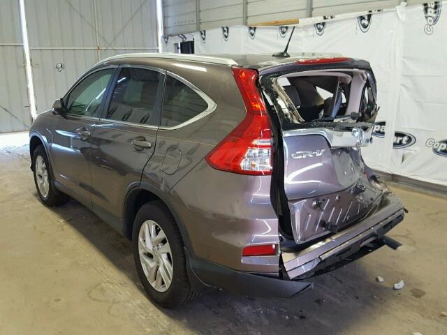 2HKRM3H71GH547385 - 2016 HONDA CR-V EXL GRAY photo 3