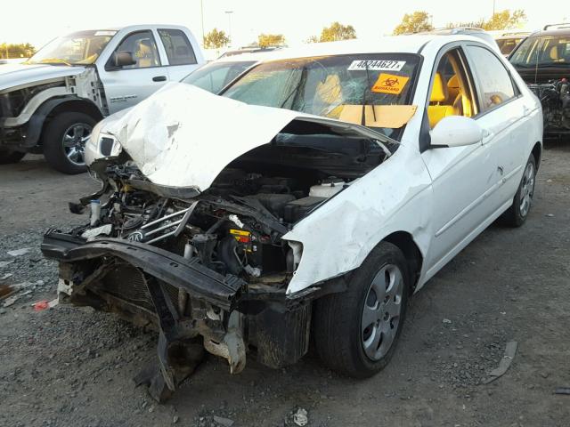 KNAFE222795657994 - 2009 KIA SPECTRA EX WHITE photo 2