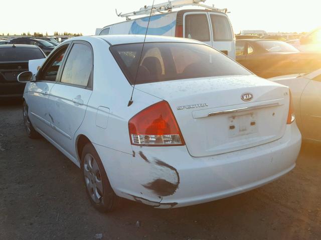 KNAFE222795657994 - 2009 KIA SPECTRA EX WHITE photo 3