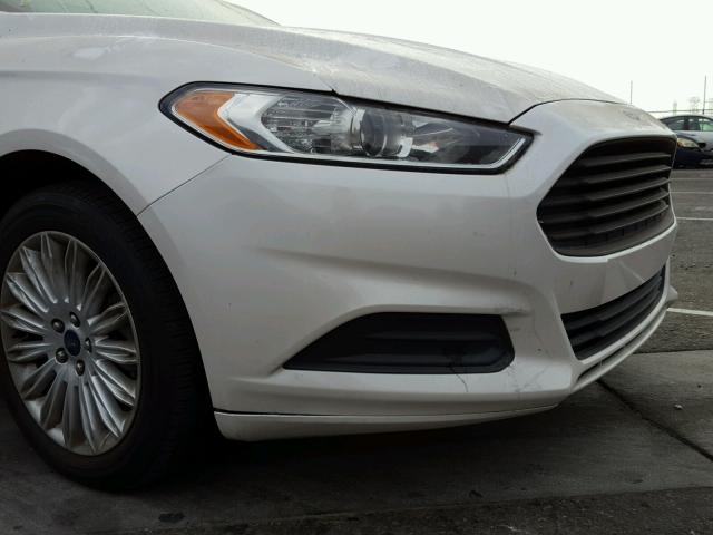 3FA6P0LU6DR303817 - 2013 FORD FUSION SE WHITE photo 9