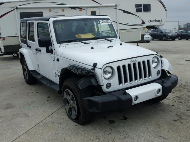 1C4BJWEG4GL258738 - 2016 JEEP WRANGLER U WHITE photo 1