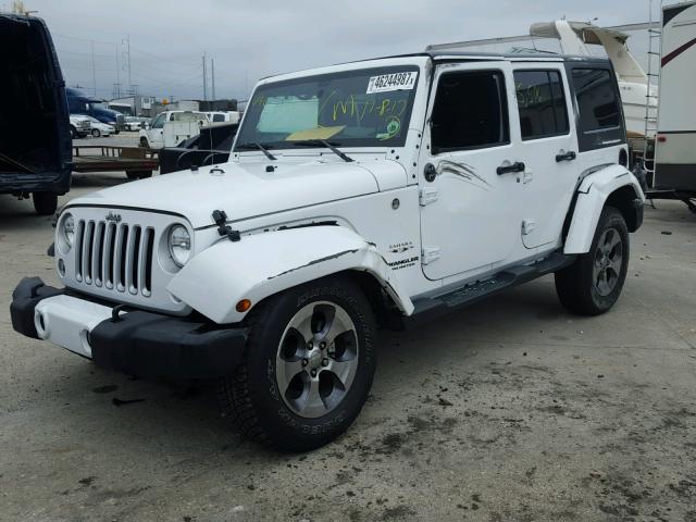 1C4BJWEG4GL258738 - 2016 JEEP WRANGLER U WHITE photo 2