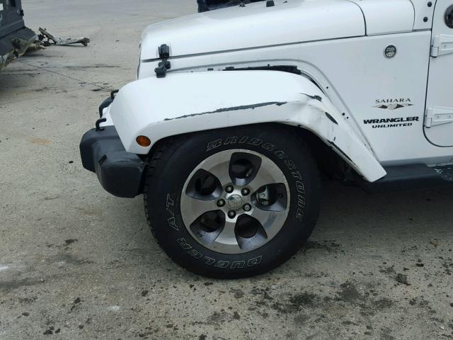 1C4BJWEG4GL258738 - 2016 JEEP WRANGLER U WHITE photo 9