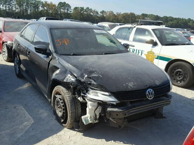 3VW2K7AJ7EM434498 - 2014 VOLKSWAGEN JETTA BASE BLACK photo 1