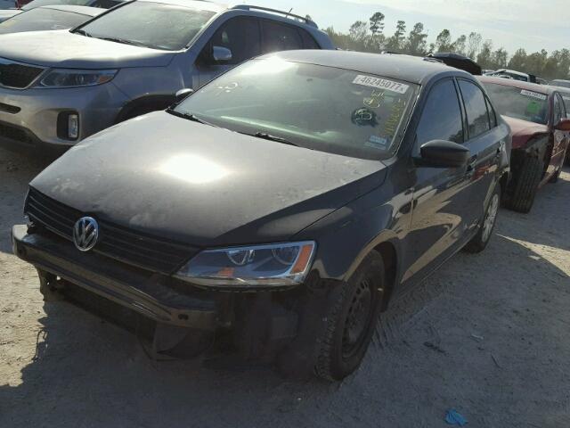 3VW2K7AJ7EM434498 - 2014 VOLKSWAGEN JETTA BASE BLACK photo 2