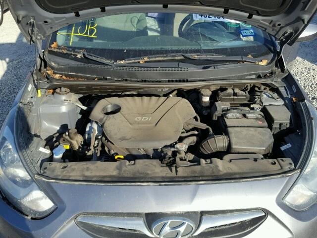 KMHCT4AE0EU655311 - 2014 HYUNDAI ACCENT GLS BLUE photo 7