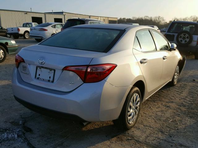 5YFBURHE3HP726681 - 2017 TOYOTA COROLLA L SILVER photo 4