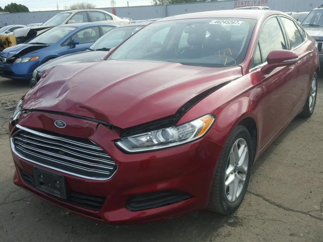 3FA6P0H78ER127941 - 2014 FORD FUSION SE RED photo 2