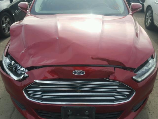 3FA6P0H78ER127941 - 2014 FORD FUSION SE RED photo 7