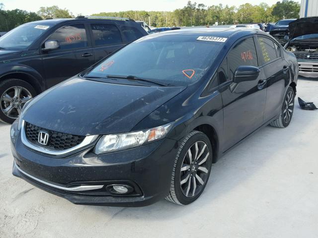 19XFB2F90FE003924 - 2015 HONDA CIVIC EXL BLACK photo 2