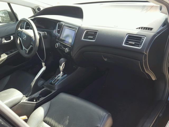 19XFB2F90FE003924 - 2015 HONDA CIVIC EXL BLACK photo 9