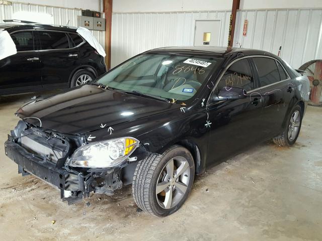 1G1ZC5E18BF338848 - 2011 CHEVROLET MALIBU 1LT BLACK photo 2