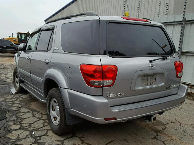 5TDBT44A66S275985 - 2006 TOYOTA SEQUOIA SR SILVER photo 3