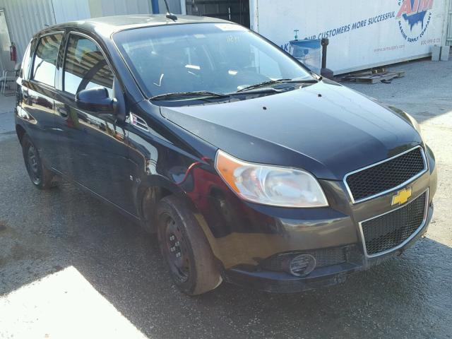 KL1TD66E69B401827 - 2009 CHEVROLET AVEO LS BLACK photo 1