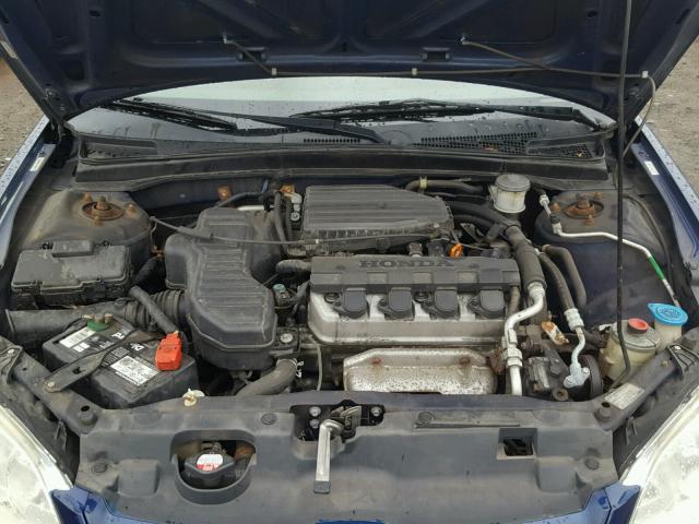 2HGES16394H605676 - 2004 HONDA CIVIC DX V BLUE photo 7