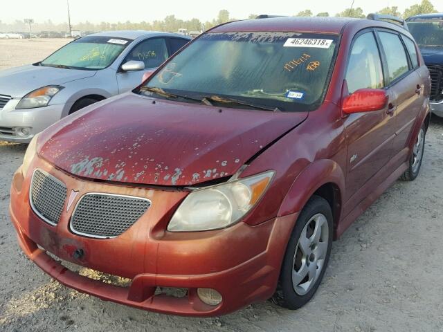 5Y2SL65888Z406911 - 2008 PONTIAC VIBE RED photo 2